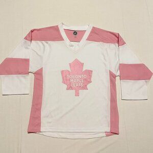 NHL Women's Pink and White Toronto Maple Leafs Jersey